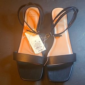 A New Day youth size 5 1/2 wide, low block heel sandals. New without tags!
